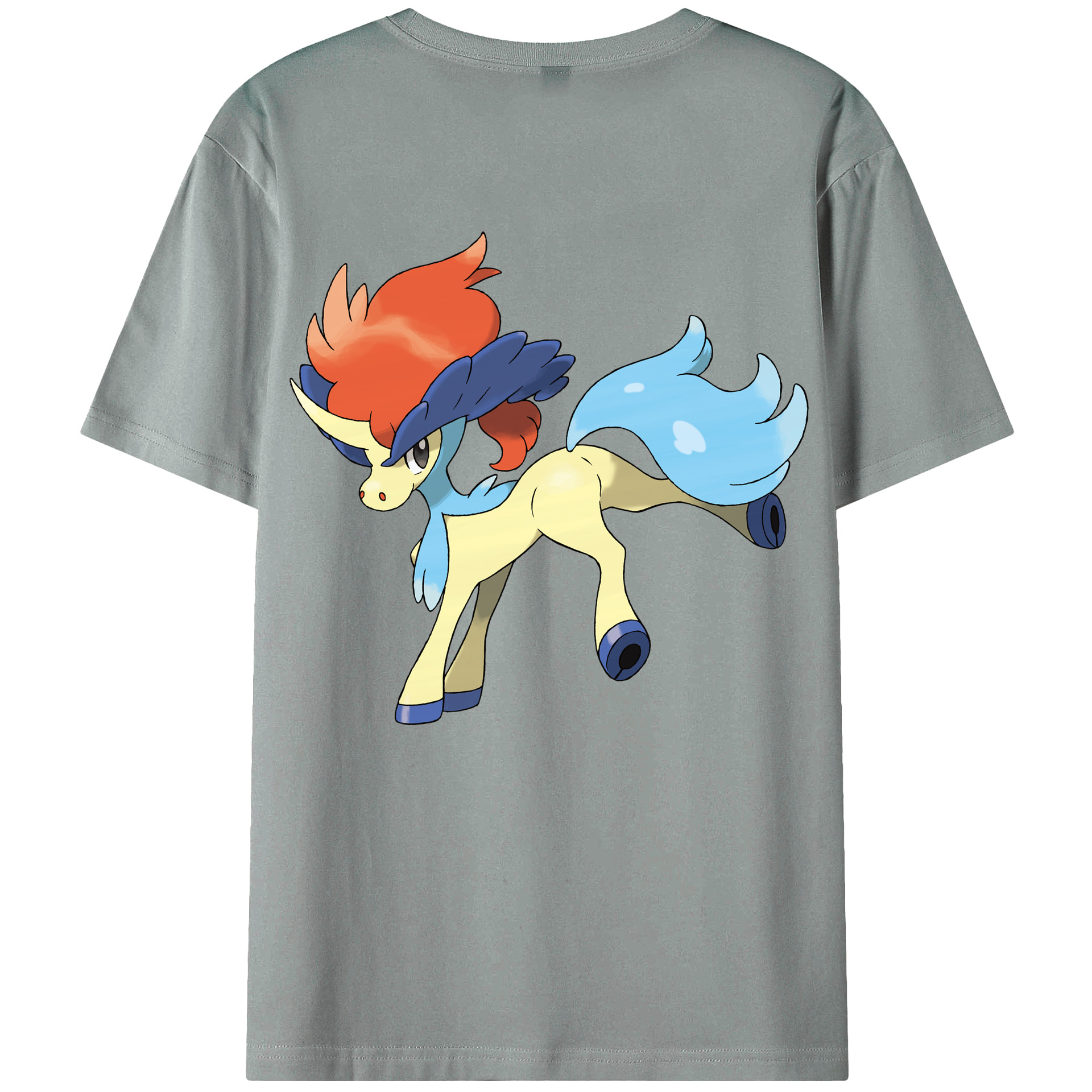 （画像用） ポケットモンスター Pokémon 綿100％ メンズ半袖Tシャツ（バックプリント） 通気性